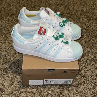 Adidas Superstar Originals x LEGO Shoes US Women's Size 5.5 NEW - Image 1 of 4