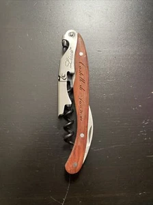 Lisse Castello di Amorosa Holz Kellner Korkenzieher Wein Bier Flaschenöffner Weingut - Bild 1 von 6