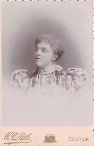ANT, CABINET PHOTO WOMAN PORTRAIT EXETER BY W.P. LITTLE - Picture 1 of 2