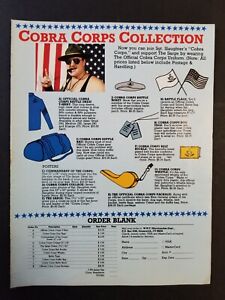 Sergeant Slaughter 1984 WWF Program Merchandise ad mail in COBRA CORP MAGGOT 