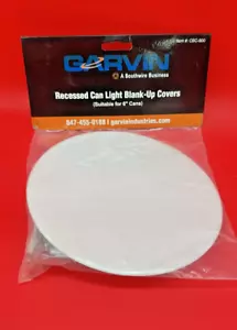 Garvin CBC-800 Recessed Blank-Up Cover Plate, 8-Inch Diameter, Steel, White - Picture 1 of 4