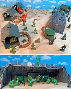 WWII Commandos Strike At Dawn Playset #3 "The Island" 54mm plastic toy soldiers - Picture 1 of 6