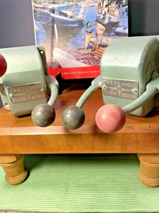 2) PAIR Antique 1950's? Chris Craft Control Box Shifter/Throttle Yacht Marine - Bild 1 von 22