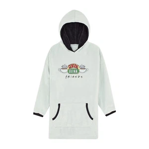 Friends Central Perk Girls Hoodie, Oversized Hooded Lounge Gown Fleece, One Size - Picture 1 of 6