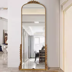 Arch Full Length Dressing Mirror 171x73cm Gold PU Frame Elegant Décor Bedroom - Picture 1 of 6