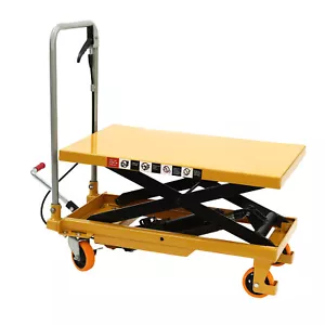 NUEVO Carro de mesa elevadora hidráulica 500 libras mesa elevadora manual de tijera única 30,5" NUEVO - Imagen 1 de 24