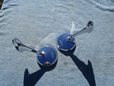1964 1965 1966 Chevrolet bowtie side view mirrors Chevelle Nova Impala GM - Image 1 of 4
