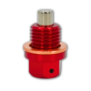 Red Racing Magnetic Oil Pan Drain Plug Bolt With Washer Fits All Dodge Cars - Picture 1 of 5