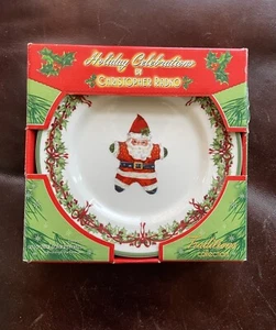 4 CHRISTOPHER RADKO HOLIDAY CELEBRATIONS 8 1/4” SALAD PLATES CHRISTMAS - Picture 1 of 10