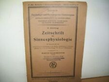 Zeitschrift für Sinnesphysiologie    BAND 63 Heft 1 u. 2 Zeitschrift für Psychol