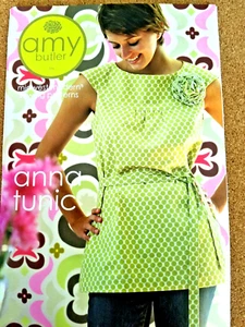 Amy Butler ANNA TUNIC Cami Dress Mini Dress FabricFlower XS-XL 2-20 pattern 2007 - Picture 1 of 10