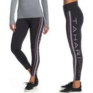 Leggings deportivos para mujer Tahari negros/malva TS0033 - S, M, L, XL - Imagen 1 de 5