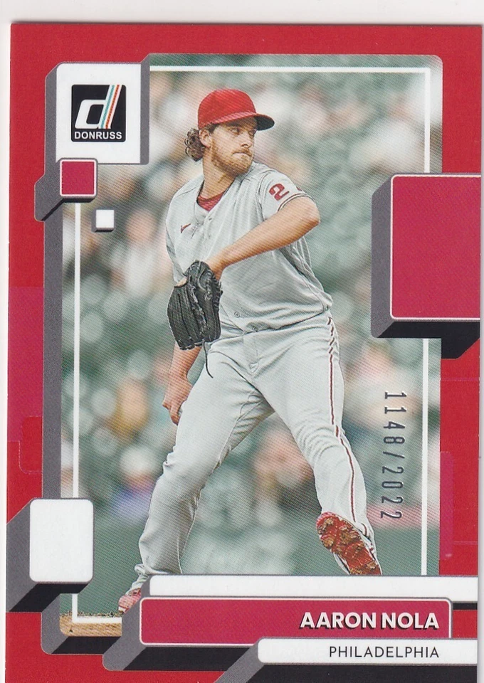 2022 DONRUSS RED /2022 AARON NOLA PHILADELPHIA PHILLIES PARALLELS #1335 - Image 1 of 1