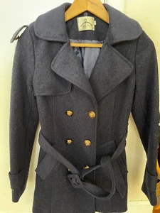 Vintage Blue Boucle Coat Small - Picture 1 of 12