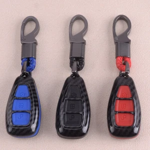 Fit Ford Focus Fiesta Kuga C-Max Galaxy Carbon Fiber Remote Key Case Cover Shell - Bild 1 von 7
