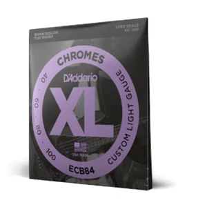D'Addario ECB84 Chrom Bassgitarrensaiten, Custom Light 40-100 lange Skala - Bild 1 von 13