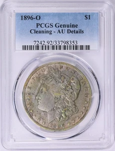 1896-O MORGAN DOLLAR PCGS AU cleaned. - Picture 1 of 2