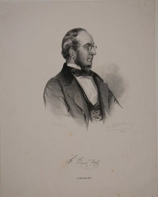 Eduard Fenzl (1808-1879) Botaniker Portrait Lithographie von Glinski 1860 - Bild 1 von 2
