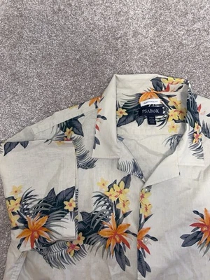 Jos A Bank Linen/Cotton Hawaiian Shirt Camp Floral Size 2XLT Mens Beach Preppy - Image 1 of 4