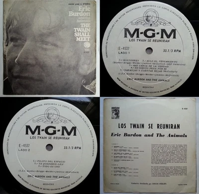 ERIC BURDON THE ANIMALS THE TWAIN SHALL MEET 1968 MONO UNIQ CVR RARE CHILEAN PRS - Image 1 of 4