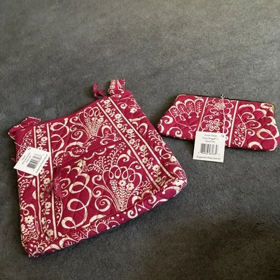 Cartera Vera Bradley Twirly Birds rosa hipster y clutch Foto 1 de 3