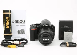 Nikon D5500 DSLR Camera with 18-55mm Lens (Black) 24.2MP, 4340 Shutter Count - Picture 1 of 9