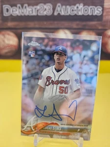 2018 Topps Chrome Rookie Autographs #RALS Lucas Sims RC - Atlanta Braves - Picture 1 of 2