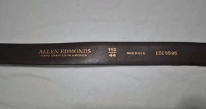 Allen Edmonds Gürtel Herren 44 Grau Leder Eleganter Gürtel Glass Ave Made USA 1015595 - Bild 1 von 4