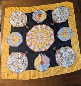 Metropolitan Museum of Art 100 % Seide Schal-astronomisches Karten-Design, Gold... - Bild 1 von 9