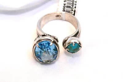 Nuevo Anillo Brighton Your True Color Grateful Plata Azul Swarovski Turquesa Talla 8 Foto 1 de 3