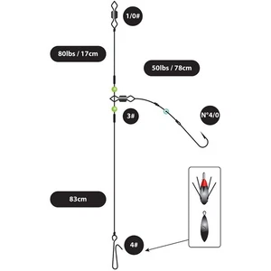 Greys Shore Clipped Roughground Rig 1 Hook Size 4/0 - Picture 1 of 2