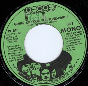 JB's Givin' Up Food For Funk mono/stereo DJ People 610 '72 VG++ wol James Brown - Picture 1 of 2