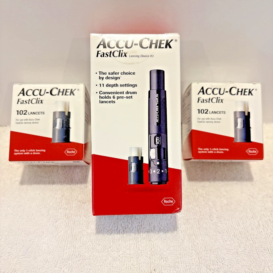 Accu-Chek FastClix Diabetes Testing Lancets - 102 Pieces