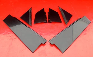 12 13 14 15 16 17 FIAT 500 POP EXTERIOR DOOR PILLAR TRIM MOLDING SET OEM BLACK - Picture 1 of 9