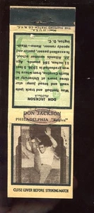 1936 Football Diamond Matchbook Cover Don Jackson Philadelphia Eagles - Picture 1 of 1