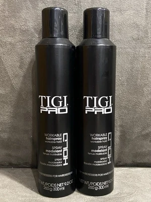 TIGI PRO WORKABLE HAIRSPRAY WORKABLE HOLD  HAIR SPRAY - 2 PACK - 9.2 OZ - NEW! - Image 1 of 4
