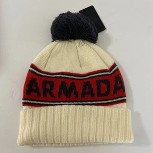 NWT Armada Blanc Jacquard Knit Pom Beanie - Picture 1 of 4