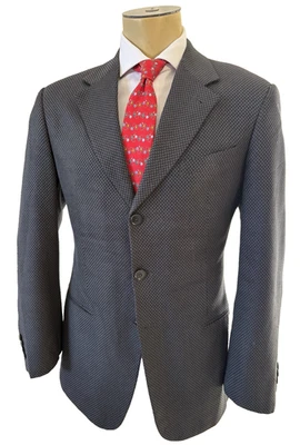 Blazer Abrigo Deportivo 37R Armani Collezioni Para Hombres Multi GEO Tejido Lana Italiana $1300 Foto 1 de 4