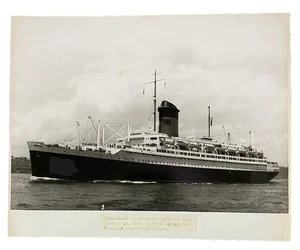 Vintage 1930s French Line SS Champlain 8x10 Cruise Ship Photo - Picture 1 of 2