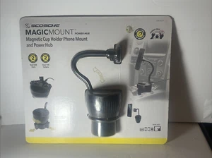 Scosche Magicmount Magnetic Cup Holder Phone Mount & Power Hub 1443679 2020 - Picture 1 of 3