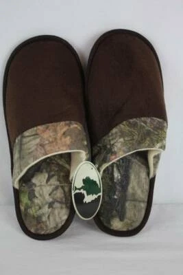 NEW Mens Slippers Large Mossy Oak Camouflage Scuffs House Shoes In/Out Sole Camo - Изображение 1 из 3