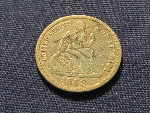 1888 Seated Liberty Dime Full Liberty Rare Cover