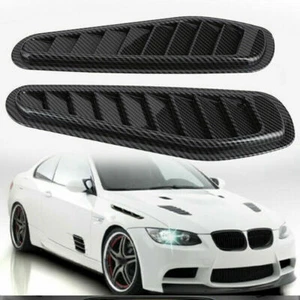 Car Decor Bonnet Air Flow Vent Scoop Hood Adhesive Carbon Fiber Style Universal - Picture 1 of 12