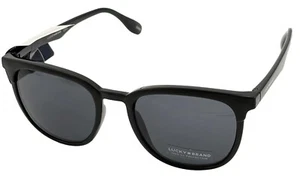 Occhiali da sole uomo Lucky Brand plastica opaca nero lucido quadrati, lenti fumè D2010 - Foto 1 di 12