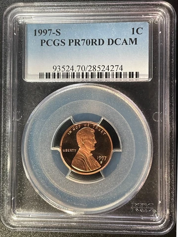 1997 S 1C LINCOLN MEMORIAL CENT 1C PCGS PR70RD DCAM Cover