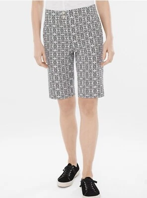 Pantalones Cortos Chico’s Secret Estampado Azulejos Elásticos 10 Pulgadas Entrepierna Talla 1 (8, Md) Usados en Excelente Condición Foto 1 de 4