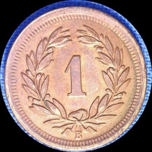 Switzerland 1895 1 rappen old world coin HIGH GRADE #1844 - Picture 1 of 2