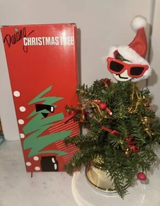 Gafas de sol vintage Gemmy Dancing Christmas Tree 1989 con caja DECORACIÓN FUNCIONA LEER - Imagen 1 de 11