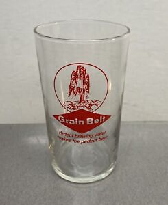 Vintage Collectable Grain Belt Advertising Beer Glass Midcentury Bar Decor
