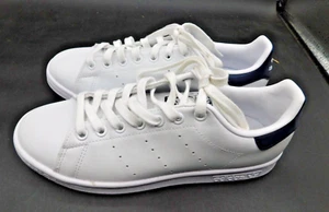 WORN ONCE Adidas Stan Smith Core Originals, Cloud White/Navy, Sz 6 men, Sz 8 M - Picture 1 of 8